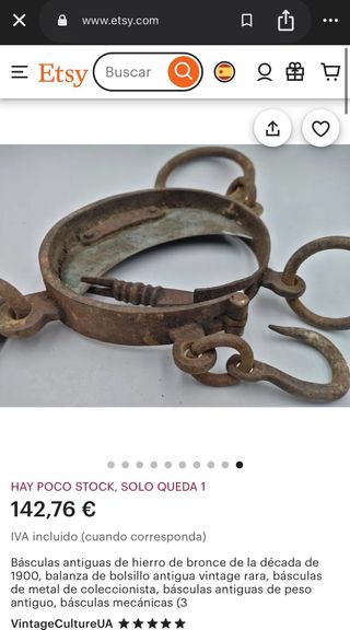 Báscula romana antigua de hierro