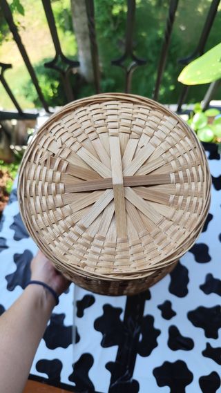 Cesta mimbre marrón