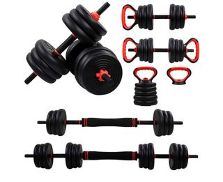 Set di pesi da 20 kg: manubri, bilanciere