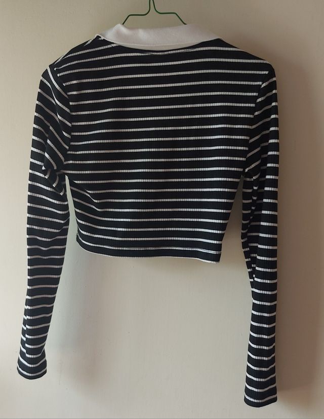 Camiseta Mujer. SHEIN rayas negro y blanco - S