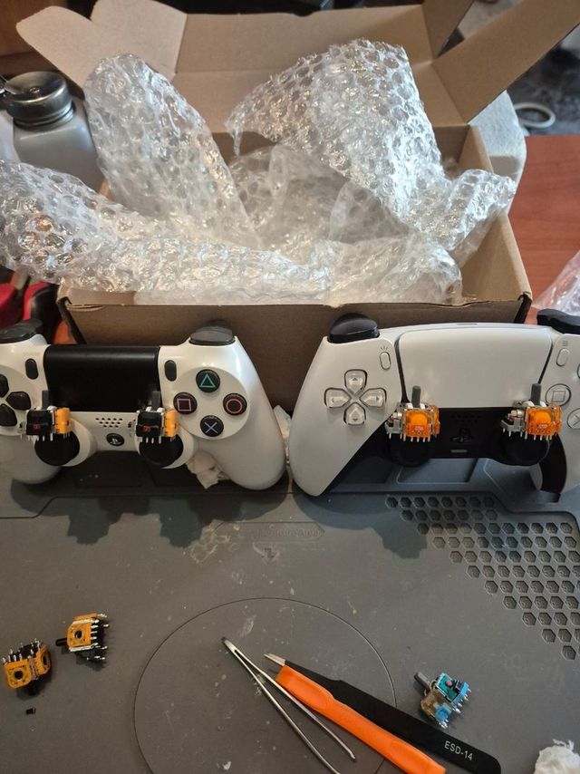 Reparación mando Ps5/PS4 Sticks TMR Carbono magnét