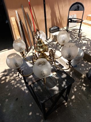 Lampara techo 6 luces vintage