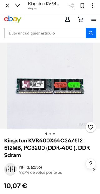 Kingston ValueRAM 512MB DDR400