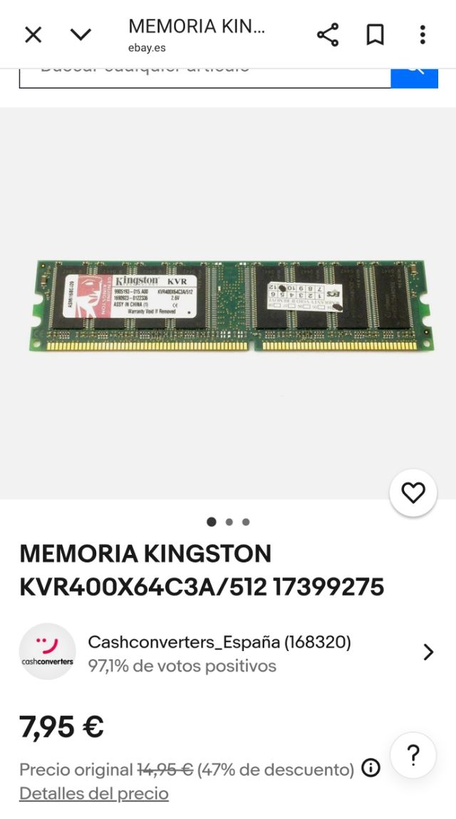 Kingston ValueRAM 512MB DDR400