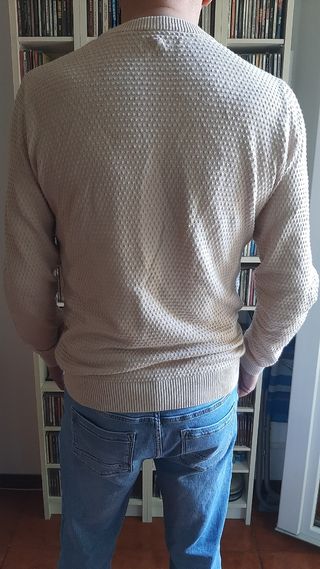 Maglione Uomo Cotone Beige