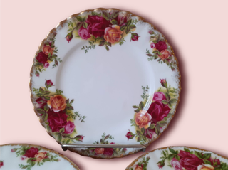 3 Platos Royal Albert Old Country Roses 16cm