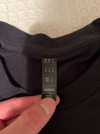 Camiseta Adidas Negra L - Nueva