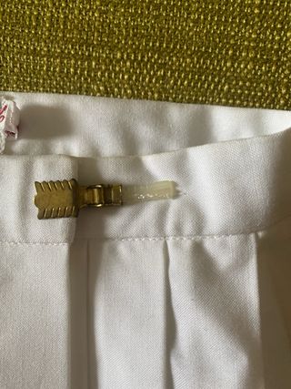 Falda plisada tenis vintage blanca. 