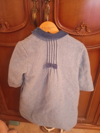 Abrigo niña gris azulado, talla 24 meses. Adulce