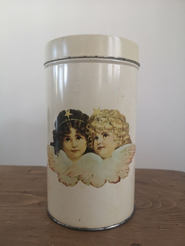 Scatola latta vintage angioletti