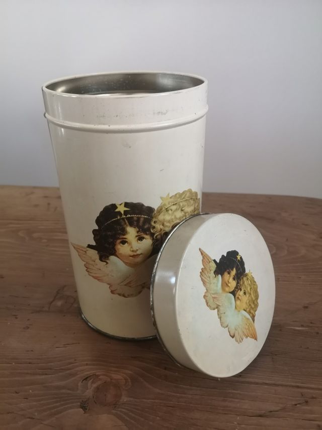 Scatola latta vintage angioletti