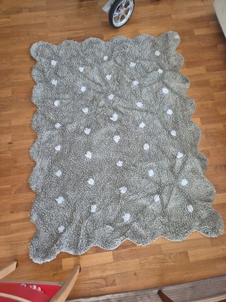 Alfombra Infantil Lorena Canals Gris con lunares