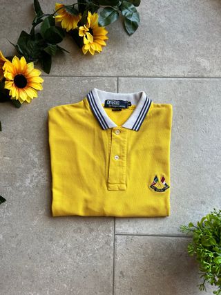 Polo Ralph Lauren Vintage Gialla Uomo M, calza L