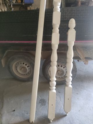 Barandas blancas - de madera completa para 30 perd