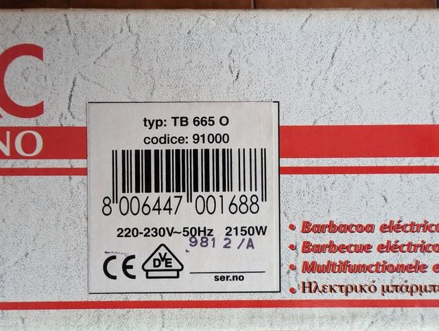 Griglia elettrica Simac Maxi 665