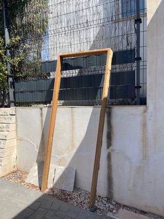 Puerta exterior madera maciza de roble