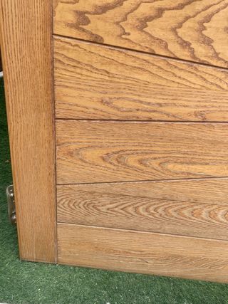 Puerta exterior madera maciza de roble