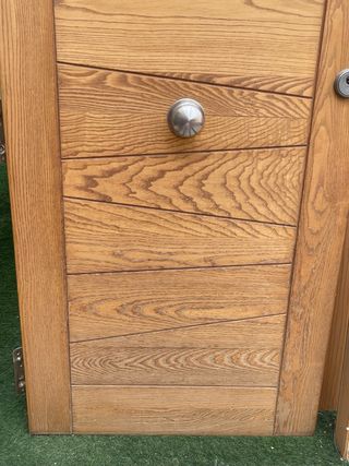 Puerta exterior madera maciza de roble