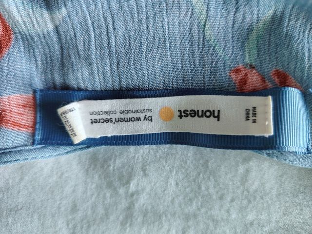 Vestido pareo azul floral