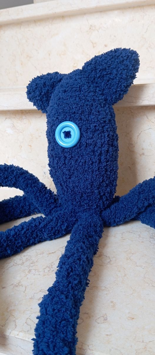 Peluche calamaro blu