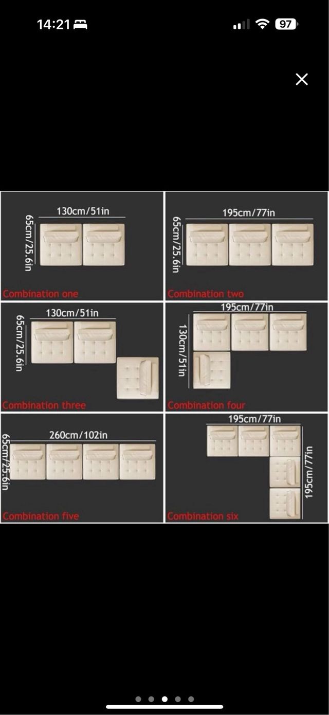 Mini sofa - Cuero sintético negro