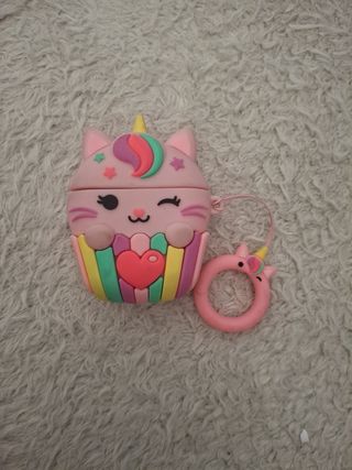 Fundas AirPods Gato Unicornio Rosa
