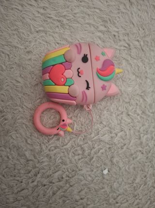 Fundas AirPods Gato Unicornio Rosa