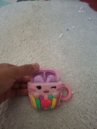 Fundas AirPods Gato Unicornio Rosa