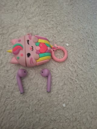 Fundas AirPods Gato Unicornio Rosa
