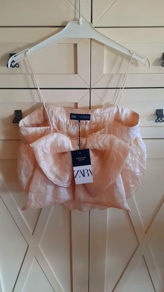 Top Zara beige talla S