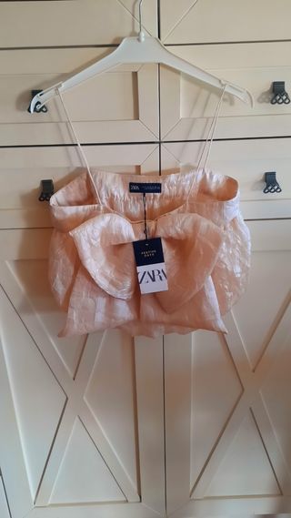 Top Zara beige talla S