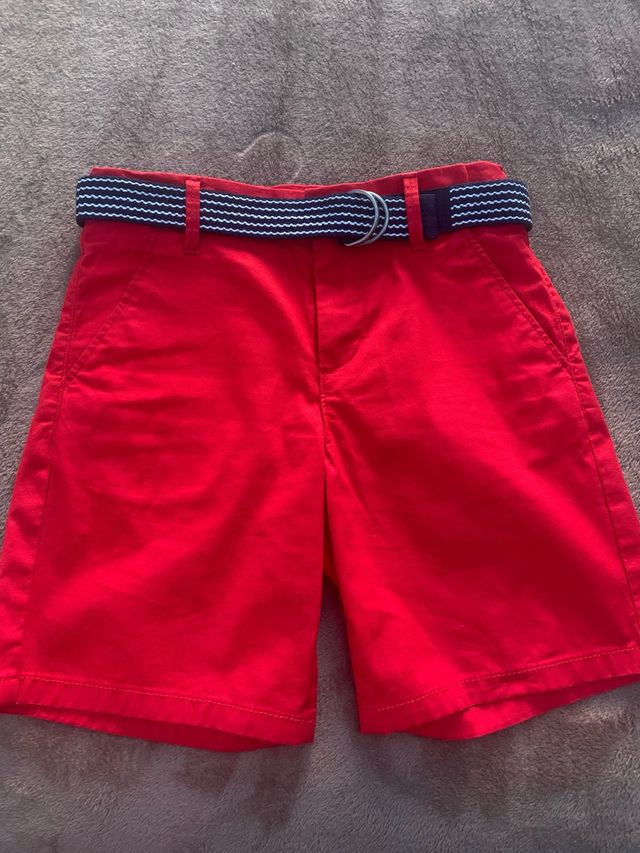 Shorts niño rojo cinturon Ralph Lauren