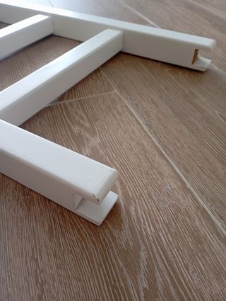 Escalera blanca para litera de madera