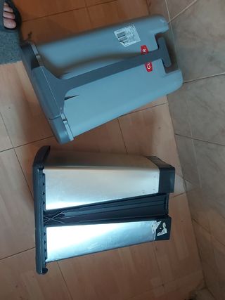 2 Cubos Basura Curver - Gris y Dorado
