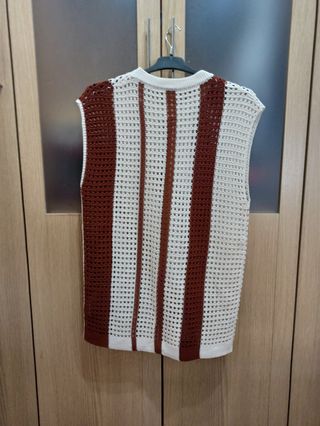 Chaleco crochet vintage hombre