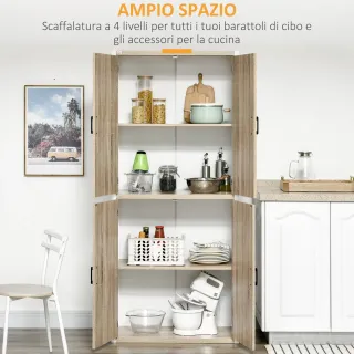 Armadio 4 ante legno bianco