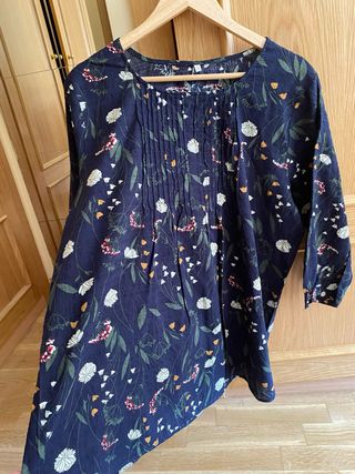 Blusa estampada azul marino XXL