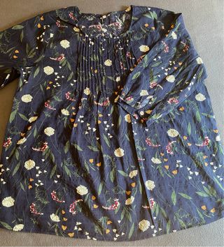 Blusa estampada azul marino XXL