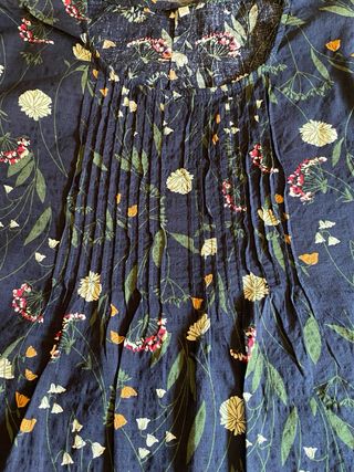 Blusa estampada azul marino XXL