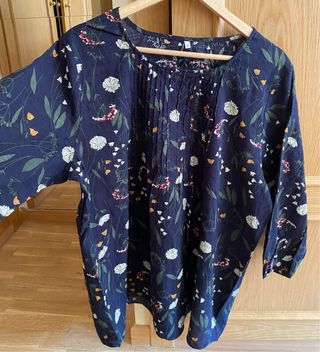 Blusa estampada azul marino XXL