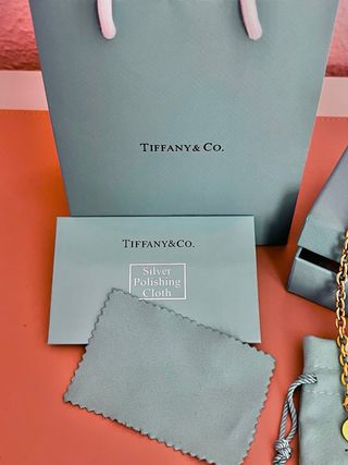 Collar colgante dorado Tiffany & Co. vintage retro