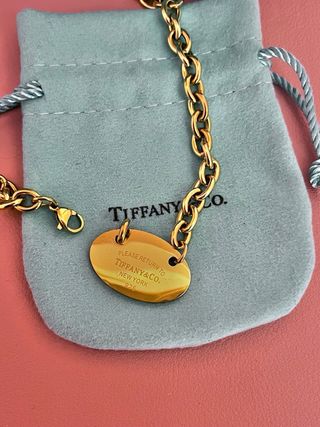 Collar colgante dorado Tiffany & Co. vintage retro
