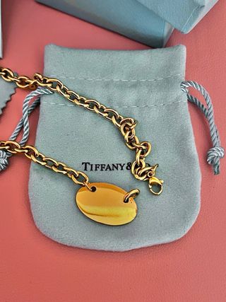 Collar colgante dorado Tiffany & Co. vintage retro