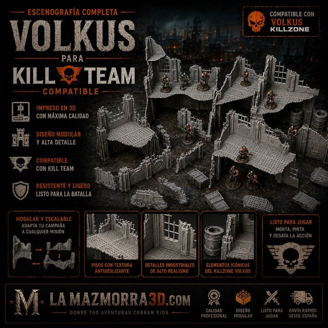 Escenografía compatible Killteam Volkus / WH40K
