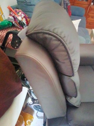 Sillón relax marrón piel sintética