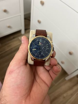 Tommy Hilfiger - Reloj marrón y dorado