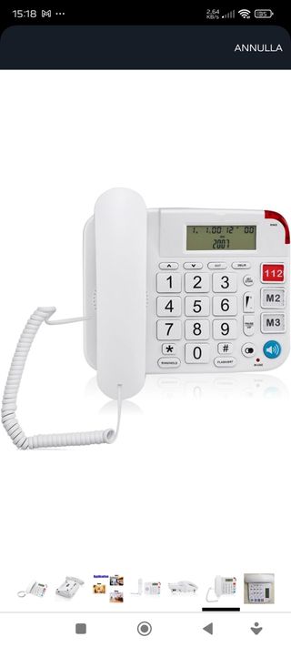Telefono fisso con tasti grandi -per ipovedenti