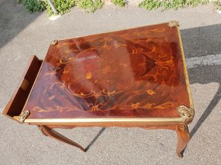 Tavolino Napoleone III intarsiato epoca 1850/70