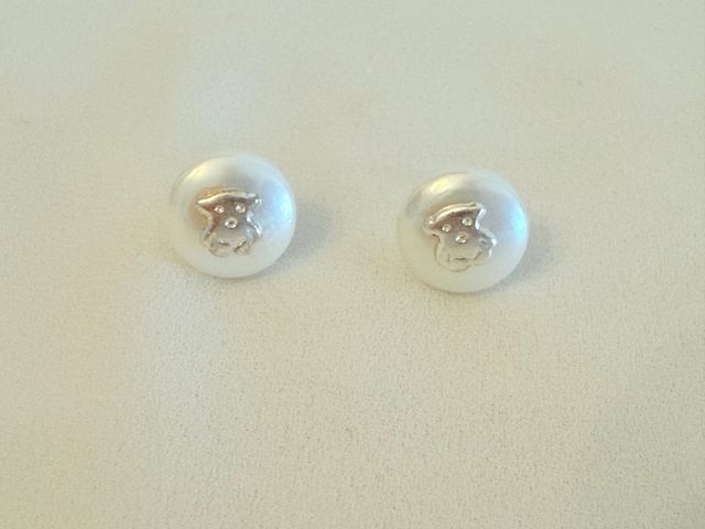 Pendientes Plata de Ley perla