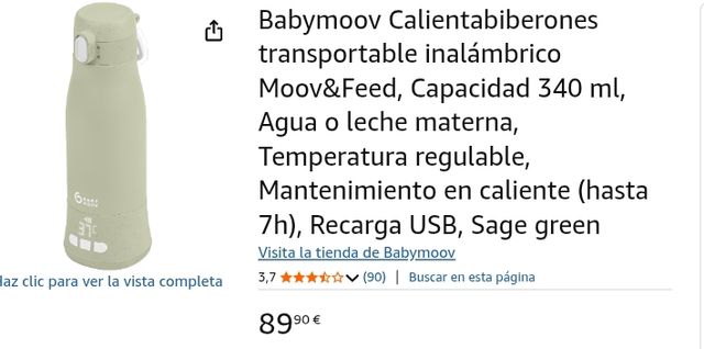 Babymoov - Calienta biberones portátil